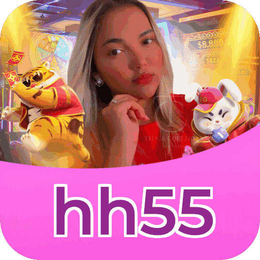 Interface do aplicativo hh55 mostrando jogos disponíveis no iOS e Android